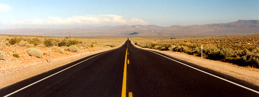 Straight road of California