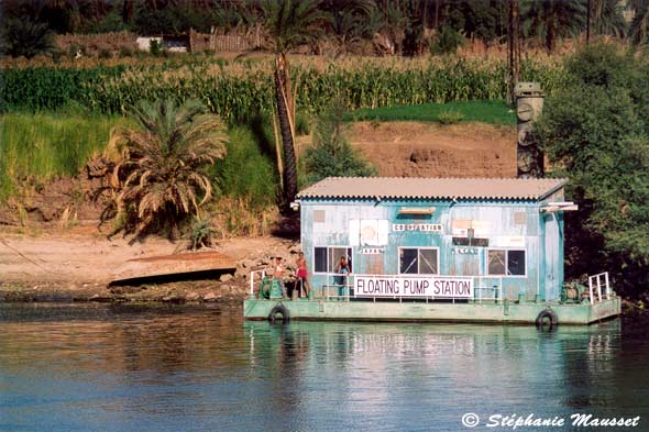 floating pump station on the Nile