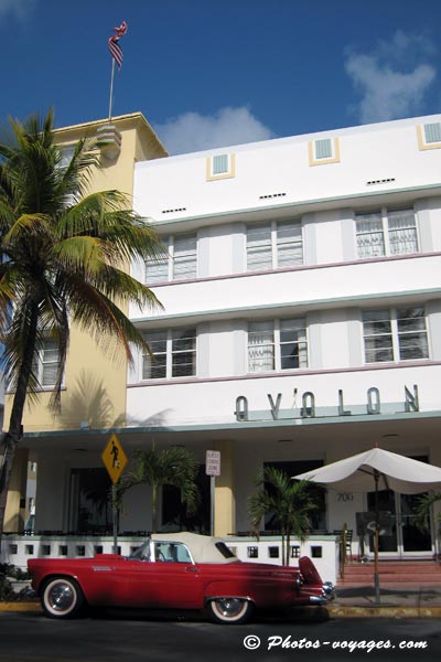 Hôtel art-déco Avalon de Miami beach