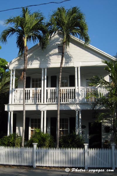 Maison en bois blanc de Key west