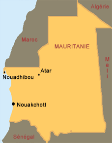 Mauritanie - Carte et itinéraire de notre voyage