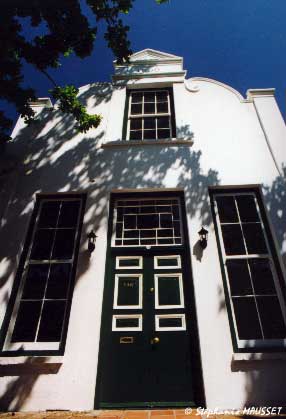 Façade d'une maison de Stellenbosch