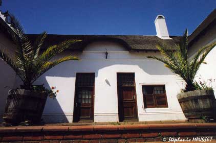 Gros plan d'une maison de Stellenbosch