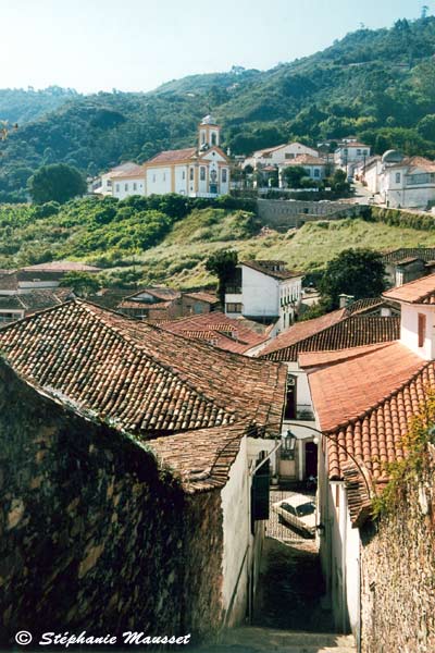 ouro preto street and church