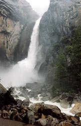Yosemite valley waterfall