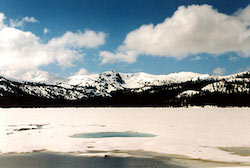A frozen lake