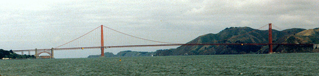 Golden gate bridge panoramic view