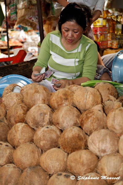 étal de noix de coco