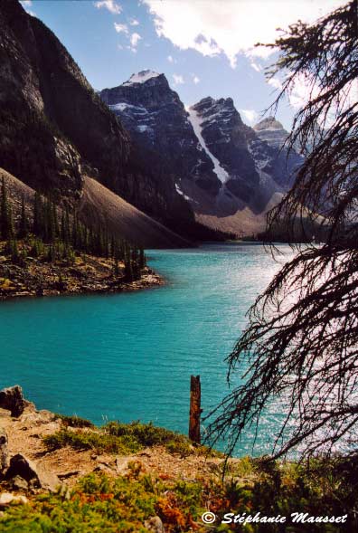 pristine moraine lake