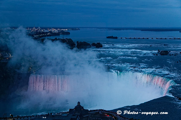 Zoom sur les chutes du Niagara