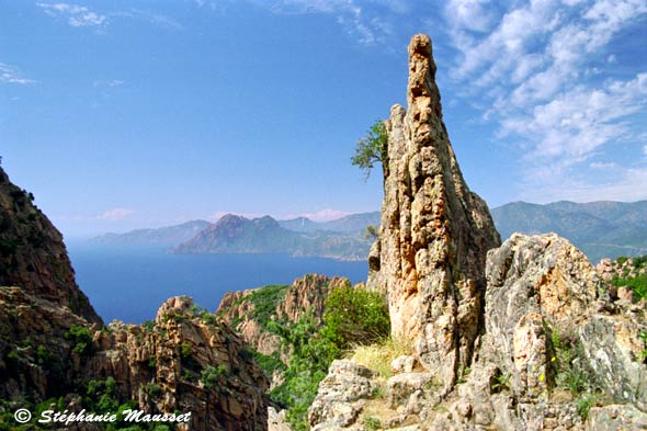 paysage des calanches de Piana en Corse