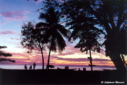 sunset on a beach of Costa rica