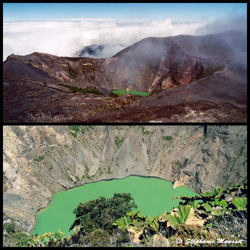 paysage du volcan Irazu et lac sulfureux