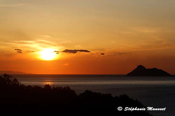 Coucher de soleil sur la mer