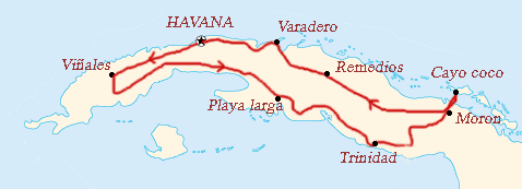 Map of Cuba