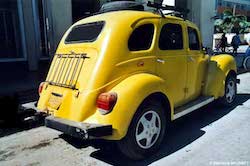 Yellow classic car