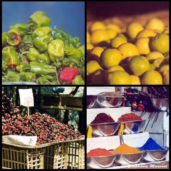 colourful stalls