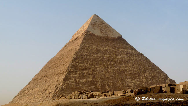 Pyramide de Khéphren à Gizeh en Egypte