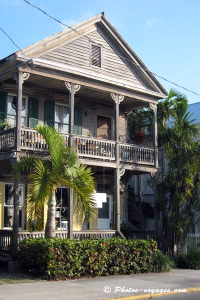 Bois et balcon maison de key west