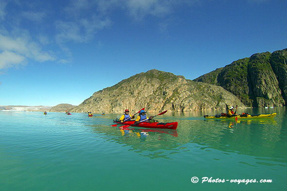 Faire du kayak au Groenland