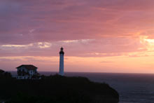 coucher de soleil à Biarritz France