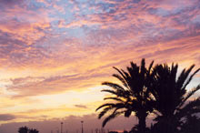 coucher de soleil en Tunisie