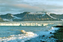 Paysage glacier du Spitzberg