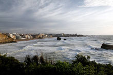 Grande plage au pays basque France