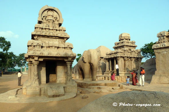 cinq ratha du sud à mamallapuram
