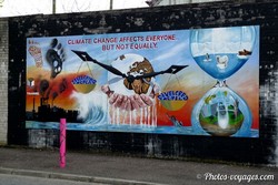 Mural consacré au changement climatique à Belfast