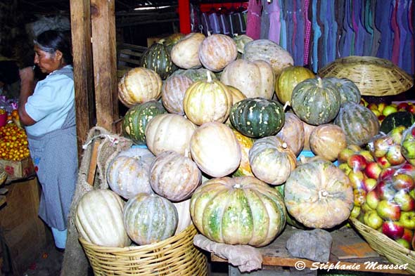 Citrouilles sur marché du Mexique