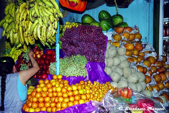 Marché aux fruits de Oaxaca au Mexique