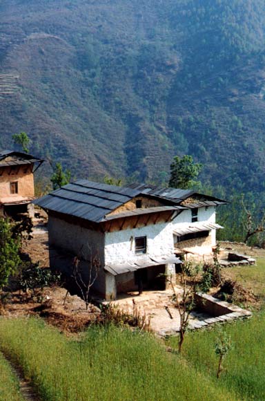 Sherpa village in the mountains