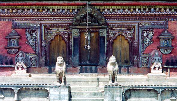 statues and ornaments of nepali temple