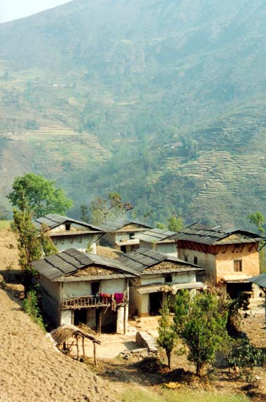 Nepali village in the mountains