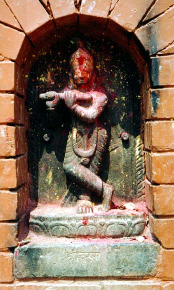 Statue du temple népalais Panauti