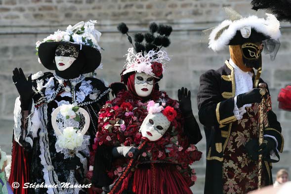 Paris venetian carnival on a boat