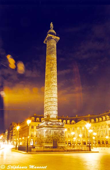 Colonne de la place Vendôme en nocturne