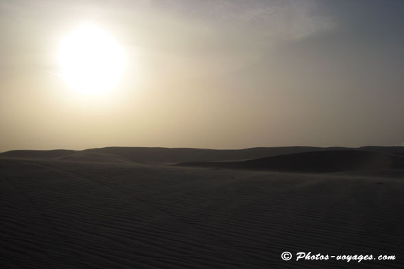 coucher de soleil désert du Qatar