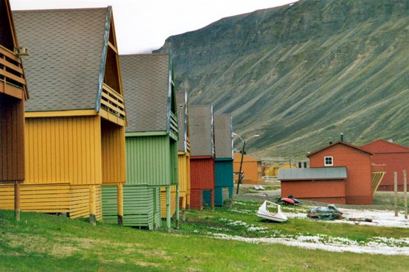 Longyearbyen with colorful houses