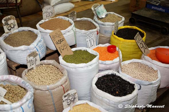 couleurs sur le marché de graines