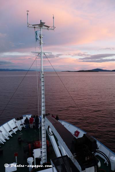 Crépuscule sur canal de Beagle