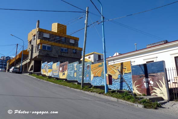 Tags sur mur d'Ushuaia