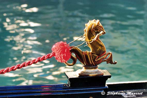 Sea horse or prancing horse of a gondola